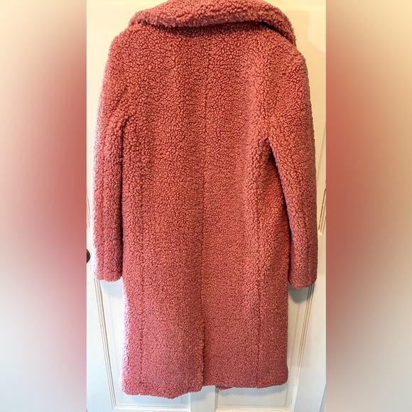 NWT J. Crew pink teddy fleece long trench women’s coat size xs x-small new - Picture 6 of 6